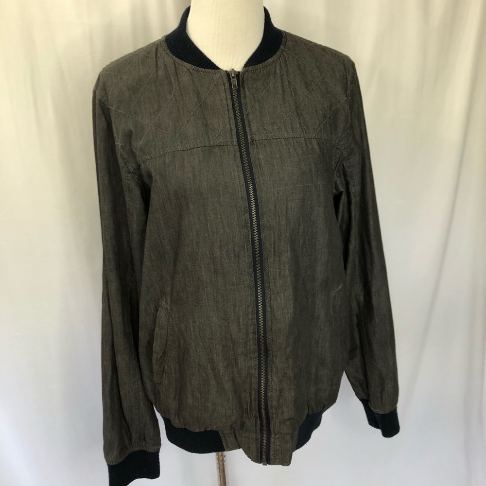 COTTO ON AUTHENTIC Gray Bomber Jacket Zipup